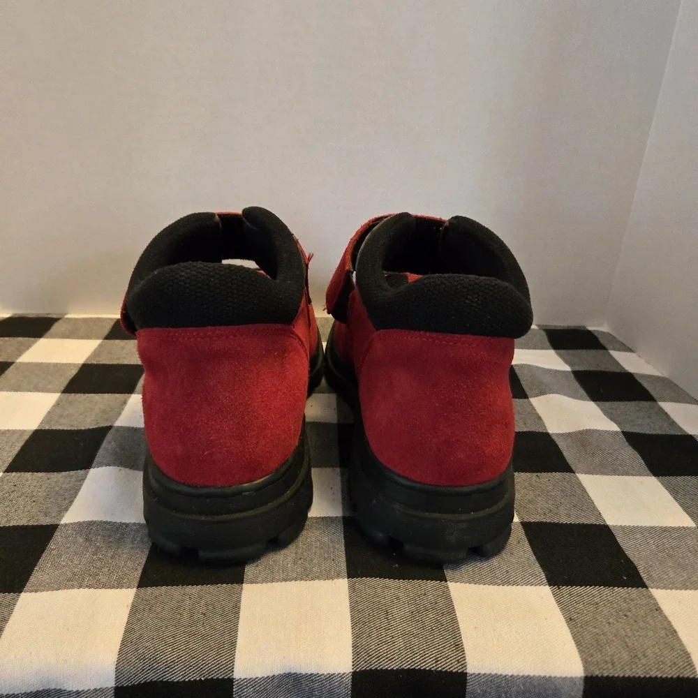 SAO by Stacy Adams Men's‎ Red Suede Dress Shoes Loafers Strap Fastener Size 14M